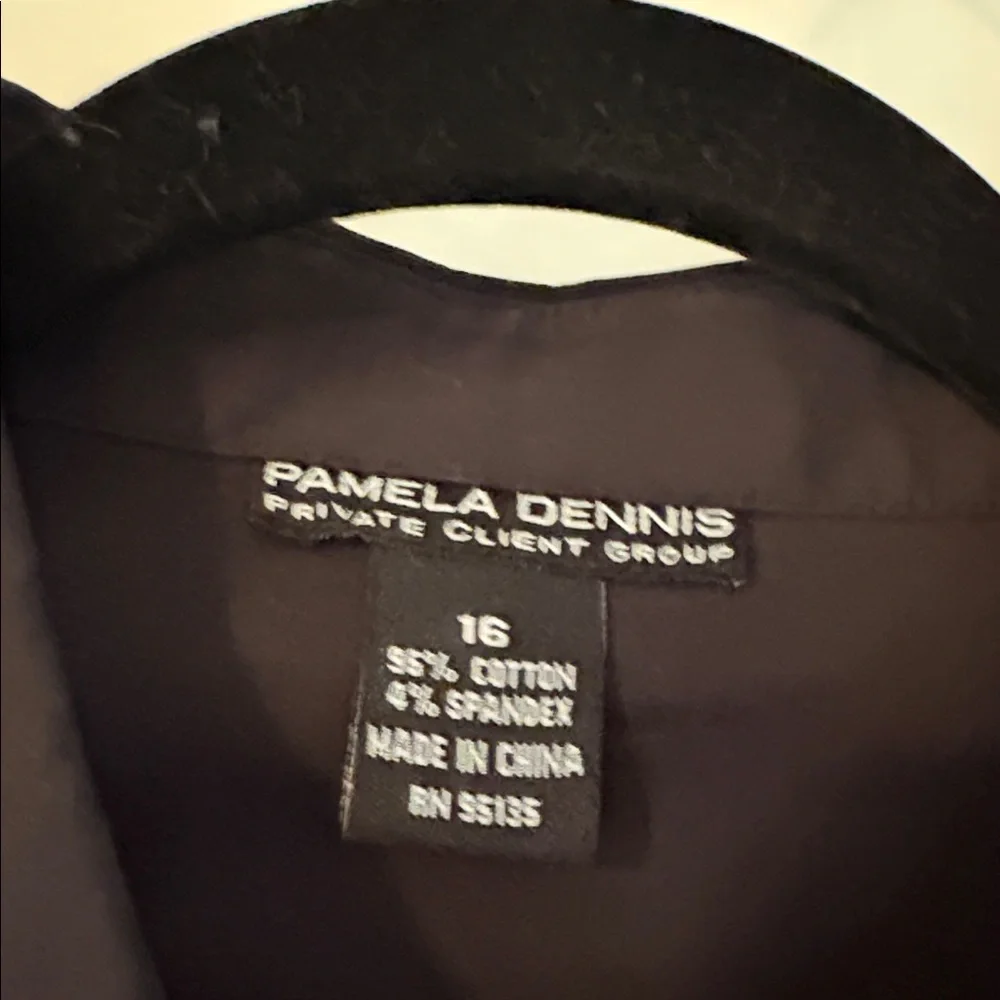 Pamela Dennis Womens Dark Dress Shirt - Picture 5 of 5